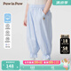 PawinPaw【防蚊】卡通小熊童裝2025年春夏新款女寶寶寬松休閑純棉防蚊褲 Blue藍(lán)色/50 110 cm