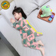 G.DUCKKIDS小黃鴨童裝女童睡衣春秋冬季兒童連體睡衣恐龍女寶睡袋冬款家居服 恐龍粉色 100 建議90-100cm3-4歲