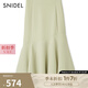 SNIDEL2025春夏新品不規(guī)則氣質(zhì)簡(jiǎn)約半身裙SWFS252037 萊姆綠 S