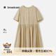 播優(yōu)雅輕奢連衣裙女25夏季新款褶皺圓領氣質連衣裙DDS2LD5909 O10若米 M