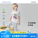 愛(ài)慕兒童（AIMER KIDS）A類(lèi)夏季輕薄莫代爾兒童睡衣套裝男女童家居服高彈柔軟短袖空調(diào)服 男七分-賽車(chē)總動(dòng)員AK2437982 90