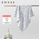 嫚熙（EMXEE）嬰兒紗布浴巾純棉寶寶新生兒童浴巾大尺寸洗澡包裹包巾 綺幻花信 110×110cm