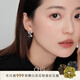 白嵐闊葉耳釘女S925銀耳飾小眾設(shè)計(jì)感耳環(huán)復(fù)古氣質(zhì)優(yōu)雅生日禮物 白金色