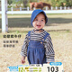 幼歌（YOUGE） 春秋新款哈衣男女寶寶背帶褲嬰幼兒童裝外出純棉牛仔衣 藍色 73 cm