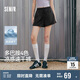 森馬（Semir）休閑褲女涼感寬松顯瘦夏季2025吸濕速干開叉質(zhì)感短褲109325125001