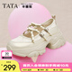 他她（TATA）半糖厚底復古瑪麗珍鞋女鞋芭蕾風運動單鞋2024新CGB01CQ4 米色 37