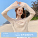 樂町空調(diào)罩衫干爽鏤空針織套衫字母提花圓領(lǐng)長(zhǎng)袖上衣 卡其（現(xiàn)貨） M