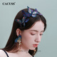 CACUSS【斑斕】蝴蝶發(fā)箍奢華重工高級(jí)國(guó)風(fēng)手工頭飾高顱頂盤(pán)發(fā)飾女友禮物 斑斕 1個(gè)