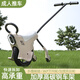 松鼠寶貝親子獨(dú)輪車遛娃神器輕便手推車玩具車兒童獨(dú)輪車便攜手推車 卡其色 12寸+打氣筒