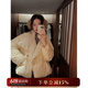 三吉黑花 女冬季今年流行漂亮設(shè)計款大翻領(lǐng)鴨絨服2023新款小個子 月光白(90白鴨絨) 現(xiàn)貨 M