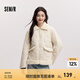 森馬棉服女拼接毛絨翻領(lǐng)溫柔百搭2024冬季新款時(shí)尚寬松棉衣復古風(fēng) 白色調00311 160/84A/M