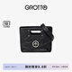 GROTTO個(gè)樂(lè)經(jīng)典CARRY托特包大容量通勤植鞣褶皺綿羊皮手提單肩包禮物 經(jīng)典黑銀標(biāo)S