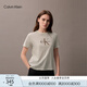 Calvin KleinJeans25春夏女士休閑通勤ck字母印花純棉針織短袖T恤47B864G