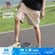駱駝（CAMEL）運(yùn)動(dòng)工裝短褲男機(jī)能風(fēng)寬松休閑五分褲 J14BA6L6037 卡其 XL