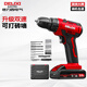 德力西手電鉆鋰電充電式家用小型手槍鉆轉多功能電動(dòng)螺絲刀21V雙速