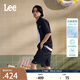 Lee商場(chǎng)同款25春夏新品松緊腰仿亞麻超輕清水洗男牛仔短褲休閑潮 清水洗 M