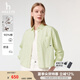 哈吉斯（HAZZYS）女裝 春季商務(wù)女襯衣上班通勤【PHIZ系列】條紋長(zhǎng)袖襯衫 黃綠色YL M (160/84A 38)