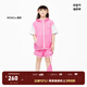 little MO&Co.涼感防曬衣兩件兒童套裝 童裝男童女童可收納外套短褲 芭比粉色 120 120/56