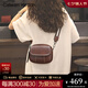 CALWAN KEODH頭層牛皮包包女包單肩斜挎包c(diǎn)k風(fēng)貝殼包生日七夕情人節(jié)禮物送女友 【復(fù)古棕】復(fù)古輕奢時尚送老婆高級實(shí)用