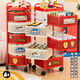 禾枝網(wǎng)紅多功能置物架零食小推車(chē)多巴胺零食柜免安裝零食收納儲物架 【加厚方形置物架】五層+diy貼紙