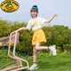 G.duck女童夏裝套裝夏季時(shí)髦短袖短褲中大童網(wǎng)紅女孩運動(dòng)洋氣寶寶兒童裝 黃色 160 cm(160cm)