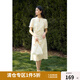 獨束大碼女裝【雙版可選】新中式改良碎花短袖旗袍連衣裙國風(fēng)裙子 暈染花-加長款 3XL (尺碼：5)