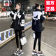 AEMAPE白鴨絨羽絨服女2025秋冬季新款加厚女裝時(shí)尚休閑設計感中長(cháng)款外套 黑白 M