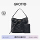 GROTTO個(gè)樂(lè)流浪包中號(hào)子母包托特松弛感通勤斜挎單肩包七夕禮物 經(jīng)典黑 中號(hào)