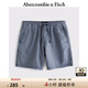 ABERCROMBIE & FITCH【澤西風(fēng)短褲】男裝25夏季新款寬松直筒松緊腰短褲KI128-5072 藍(lán)色 M (180/80A)