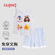古今（GUJIN）帶胸墊背心睡衣女2025夏季新款家居服睡褲甜美可愛短褲套頭套裝L
