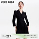 VEROMODA連衣裙24秋新款紅色修身優(yōu)雅時(shí)尚顯瘦西裝裙32347C005 S59黑色 160/80A/S