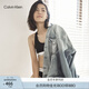 Calvin Klein內(nèi)衣【明星同款摩登引力帶】女士ck輕運(yùn)動(dòng)工字美背文胸QF3785AD 001-太空黑 M 推薦75B-85A