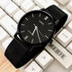 卡西歐（CASIO）手表日韓簡(jiǎn)約風(fēng)時(shí)尚休閑防水非機(jī)械男表簡(jiǎn)約羅馬刻度全黑鋼帶腕表 全黑鋼帶男士手表 40mm