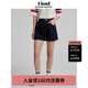 ELAND衣戀牛仔褲基礎(chǔ)款超短褲熱褲深色修身休閑風(fēng) 深牛仔色(57)D/Indigo L 170