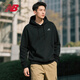 NEW BALANCE NB 男女款黑色舒適寬松刺繡Logo針織長(cháng)袖連帽衛衣奧萊特價(jià)清倉 UT21500-BK L U2 身高175cm