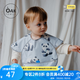 OAK FAMILY嬰兒圍兜寶寶吃飯罩衣嬰童四季防水防油污飯兜兒童防油圍嘴反穿衣 胖達熊 均碼 建議3個月~3歲
