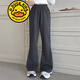 G.duck小黃鴨童裝女童喇叭褲春秋款兒童休閑長(cháng)褲5-14歲女孩洋氣百搭褲子 鐵灰 120 cm