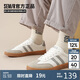 Semir男鞋復(fù)古德訓(xùn)鞋男秋季新款簡約休閑鞋板鞋男STH243039 白灰 42