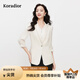 珂萊蒂爾2025春季新款七分袖西裝外套女設計感小西服氣質通勤外衣 本白色 L
