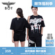 BOY LONDON【朋克涂鴉】情侶款老鷹朋克涂鴉寬松潮流T恤N01902 黑色 XS