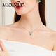 MEXNIA奢侈品飾品項鏈女士祖母綠小方塊蝴蝶結鎖骨鏈氣質老婆情人節(jié)禮物
