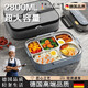 RICH YOUR HOME德國品質(zhì)飯盒316食品級不銹鋼上班族帶飯專用食堂打飯打包飯盒 【奶咖色】大容量2800ML-五格(餐