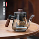 全度（Quandu） 貼花茶壺玻璃泡茶器加厚耐高溫玻璃茶壺木柄過(guò)濾花茶壺功夫茶具