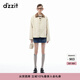 DZZIT地素棉衣2024秋季新款拼接燈芯絨面料雙色上衣女 米白色 XS