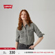 Levi's李維斯25年秋冬新款女士美式復(fù)古水洗做舊休閑牛仔襯衫外套 墨灰 L