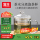 富光泡茶杯茶水分離玻璃杯辦公室喝茶杯子男士個人花茶杯水杯公道杯