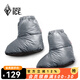黑冰（BLACKICE）戶外灰鵝絨羽絨腳套 冬季室內(nèi)輕量保暖襪套Z2163 鐵灰 M