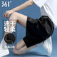 361°運(yùn)動(dòng)短褲女夏季寬松跑步速干高彈薄款五分褲休閑時(shí)尚健身褲 黑色/速干五分褲（拉鏈口袋） L