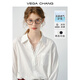 VEGA CHANG白色襯衫女2026年春裝新款歐若風(fēng)蕾絲薄款寬松上衣 雅尚白 S