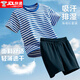 際華三五六五?；晟老募拘率襟w能服短袖男t恤訓練服圓領(lǐng)速干透氣運動t恤 條紋海T恤【套裝】 175/92-96